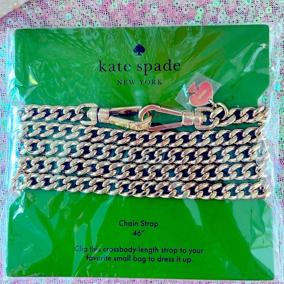 🔥🔥🆕♠️KATE SPADE GOLD 46.8” CROSSBODY CHAIN /REPLACEMENT BAG STRAP - Picture 7 of 10